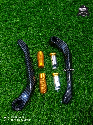 Picture of 1 Pair 7/8" 22mm Universal Motorcycle Brake Clutch Lever Guard Protectors Aluminum Alloy ( Carbon Gold Color )