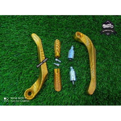 Picture of 1 Pair 7/8" 22mm Universal Motorcycle Brake Clutch Lever Guard Protectors Aluminum Alloy ( Gold Color )