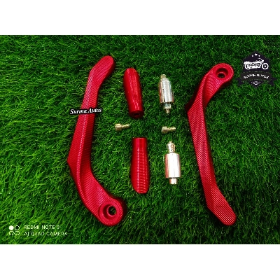 Picture of 1 Pair 7/8" 22mm Universal Motorcycle Brake Clutch Lever Guard Protectors Aluminum Alloy ( Red Color )