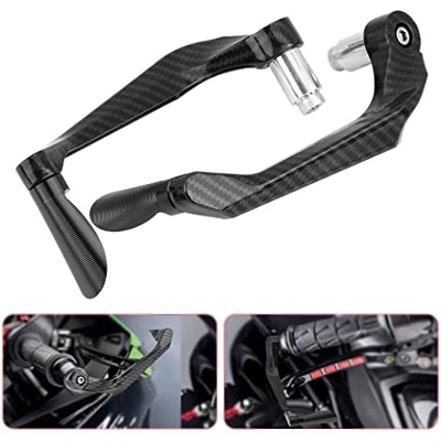 Picture of 1 Pair 7/8" 22mm Universal Motorcycle Brake Clutch Lever Guard Protectors Aluminum Alloy ( Carbon Black Color )