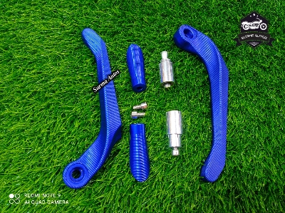 Picture of 1 Pair 7/8" 22mm Universal Motorcycle Brake Clutch Lever Guard Protectors Aluminum Alloy ( Blue Color )