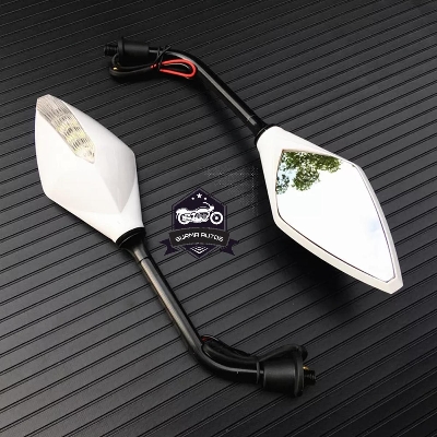 Picture of 2PCS 10MM Motorcycle LED Turn Signal Rearview Mirror Light Cornering Lamp ( White Color )