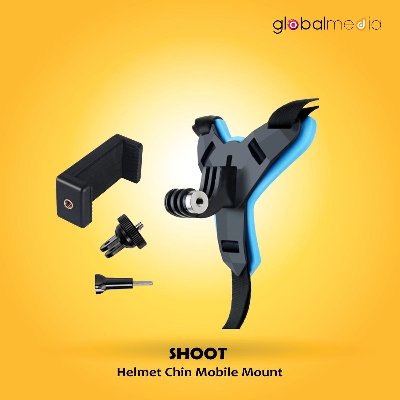 Picture of Motorcycle Helmet Chin Mobile Phone Holders Stands For Moto DJI GoPro Mountain Dog Action Camera Recorder Ride Mount Stand Holder (blue)