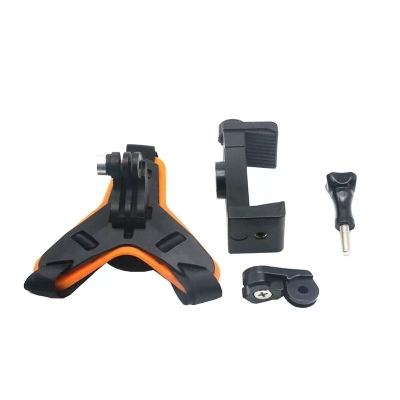 Picture of Motorcycle Helmet Chin Mobile Phone Holders Stands For Moto DJI GoPro Mountain Dog Action Camera Recorder Ride Mount Stand Holder (Orange)