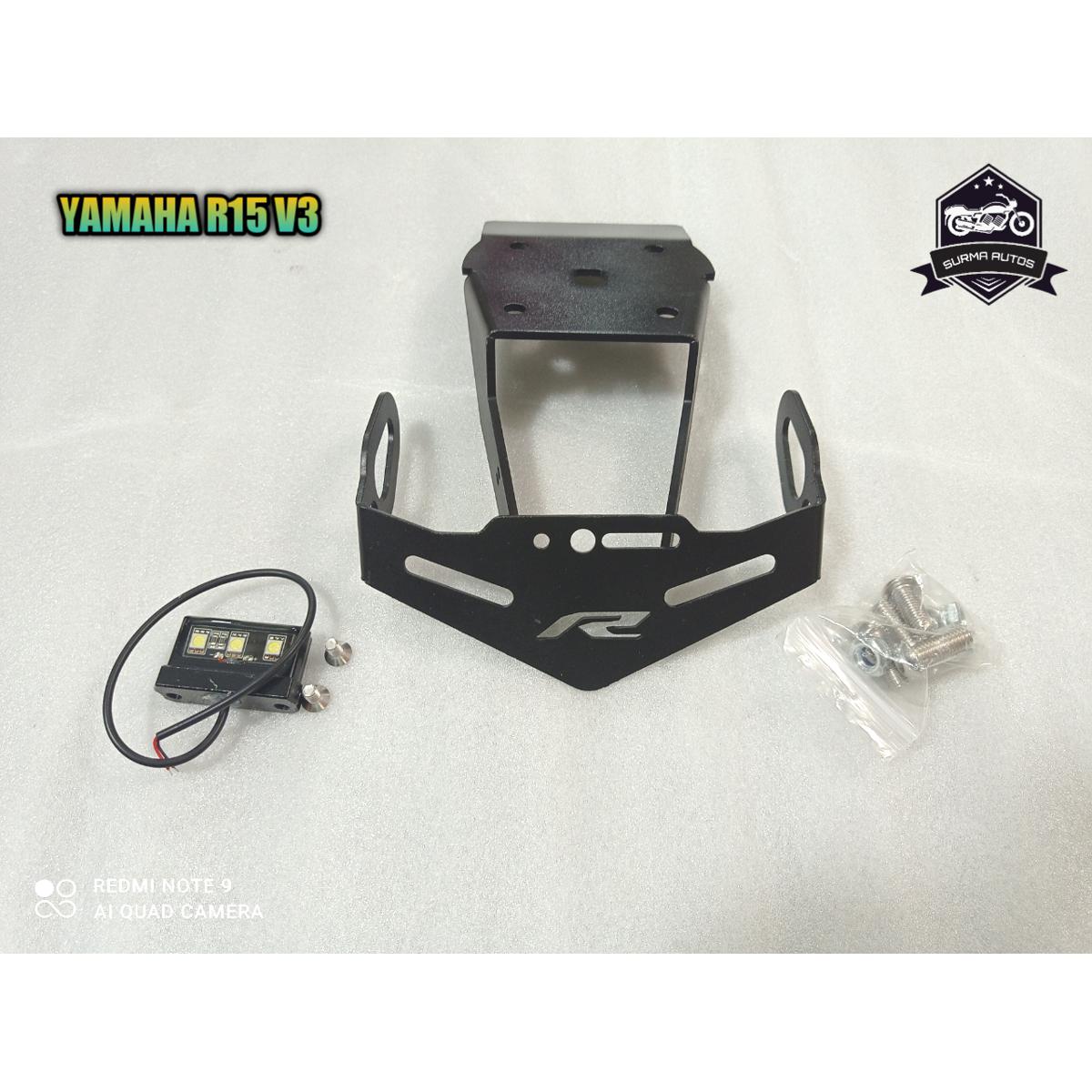 Picture of R15 V3 Motorcylce Tail Tidy Fender Eliminator License Plate Bracket Mount Accessories FOR YAMAHA R15 V3 ( Black Color )