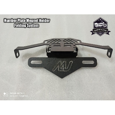Picture of Motorcylce Tail Tidy Fender Eliminator License Plate Bracket Mount Megnet Folding System FOR YAMAHA R15 V3 ( Black Color )