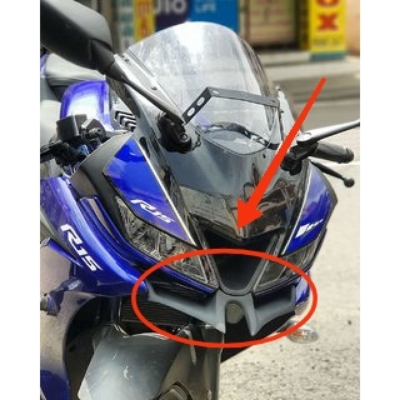 Picture of Motorcycle Front Winglet For YAMAHA R15 V3 Mini Winglet (Matt Black)