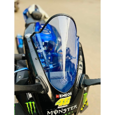 Picture of Motorcycle Windshield Windscreen Compatible for YAMAHA R15 V3 (Blue)