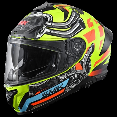 Picture of SMK Typhoon Motorhead ECE and ISI Certified Full Face Helmet (pinlock free)