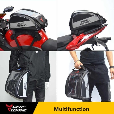 Picture of Motocentric Waterproof Motorcycle Tank Bag Magnetic Moto Motorbike Helmet Backpack Reflective Motocross Rider Rear Seat Bag