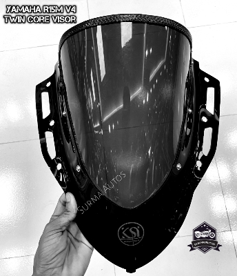 Picture of Motorcycle Windshield Windscreen Compatible for YAMAHA R15M V4 Black Color