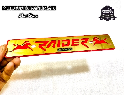 Picture of Rider Motorcycle Name Plate - Bike Stickers