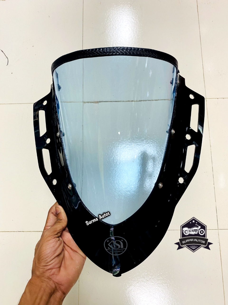 Picture of Motorcycle Twin Core Windshield Windscreen Compatible for YAMAHA R15M or V4 Blue Color