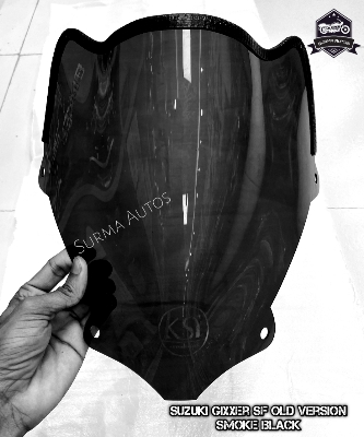 Picture of Motorcycle Windshield Windscreen Visor Compatible for Gixxer SF Old Model Rubber System New Design