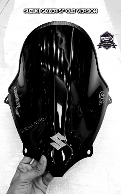Picture of Motorcycle Windshield Windscreen Visor Compatible for Gixxer SF Old Model Rubber System