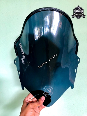 Picture of Motorcycle Windshield Windscreen Visor Compatible for Gixxer SF New Version Rubber System KSI
