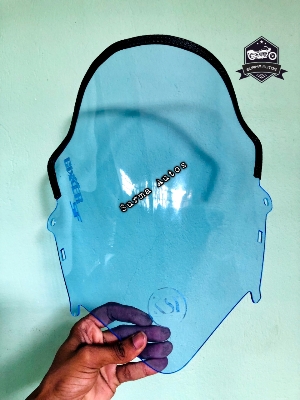 Picture of Motorcycle Windshield Windscreen Visor Compatible for Gixxer SF New Version Rubber System KSI