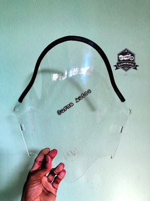 Picture of Motorcycle Windshield Windscreen Visor Compatible for Gixxer SF New Version Rubber System KSI Mini Size