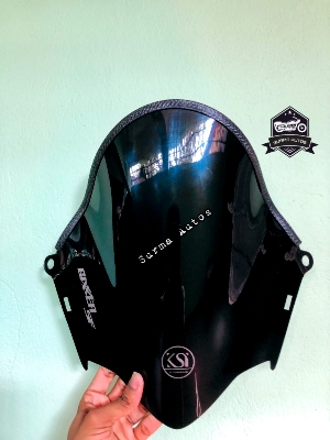 Picture of Motorcycle Windshield Windscreen Visor Compatible for Gixxer SF New Version Rubber System KSI Mini Size