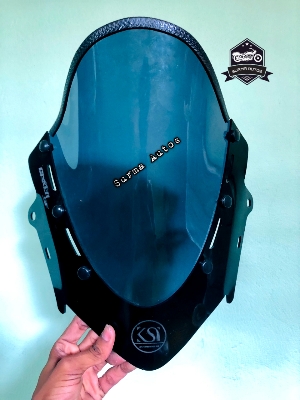 Picture of Motorcycle Windshield Windscreen Visor Compatible for Gixxer SF New Version Rubber System KSI Twin Core
