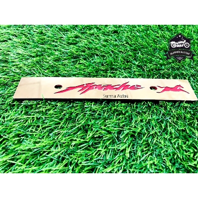 Picture of Apache Motorcycle New Design Name Plate Metal Gold