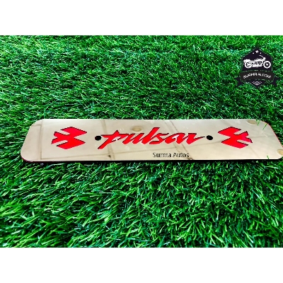 Picture of Bajaj Pulsar Motorcycle New Design Name Plate Metal Gold Large Size