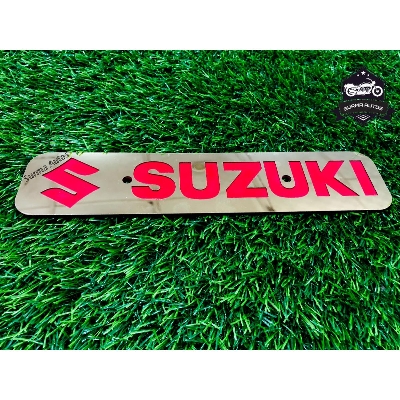 Picture of Gixxer SF Motorcycle New Design Name Plate Metal Gold Large Size