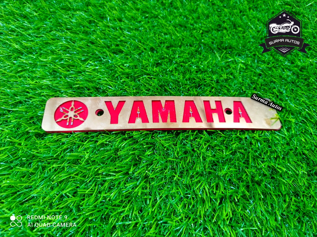 Picture of YAMAHA Motorcycle New Design Name Plate Metal Gold