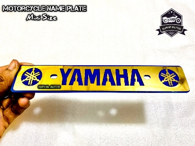 Picture of YAMAHA Motorcycle New Design Name Plate Metal Gold