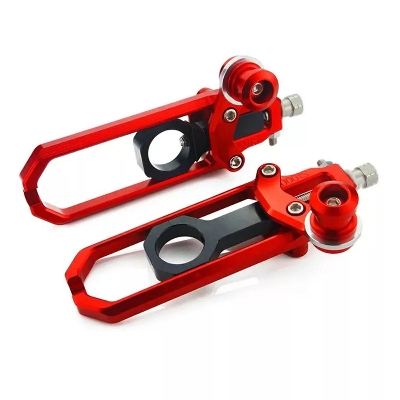 Picture of Motorcycle CNC Aluminum Chain Adjusters with Spool Tensioners Catena Accessories