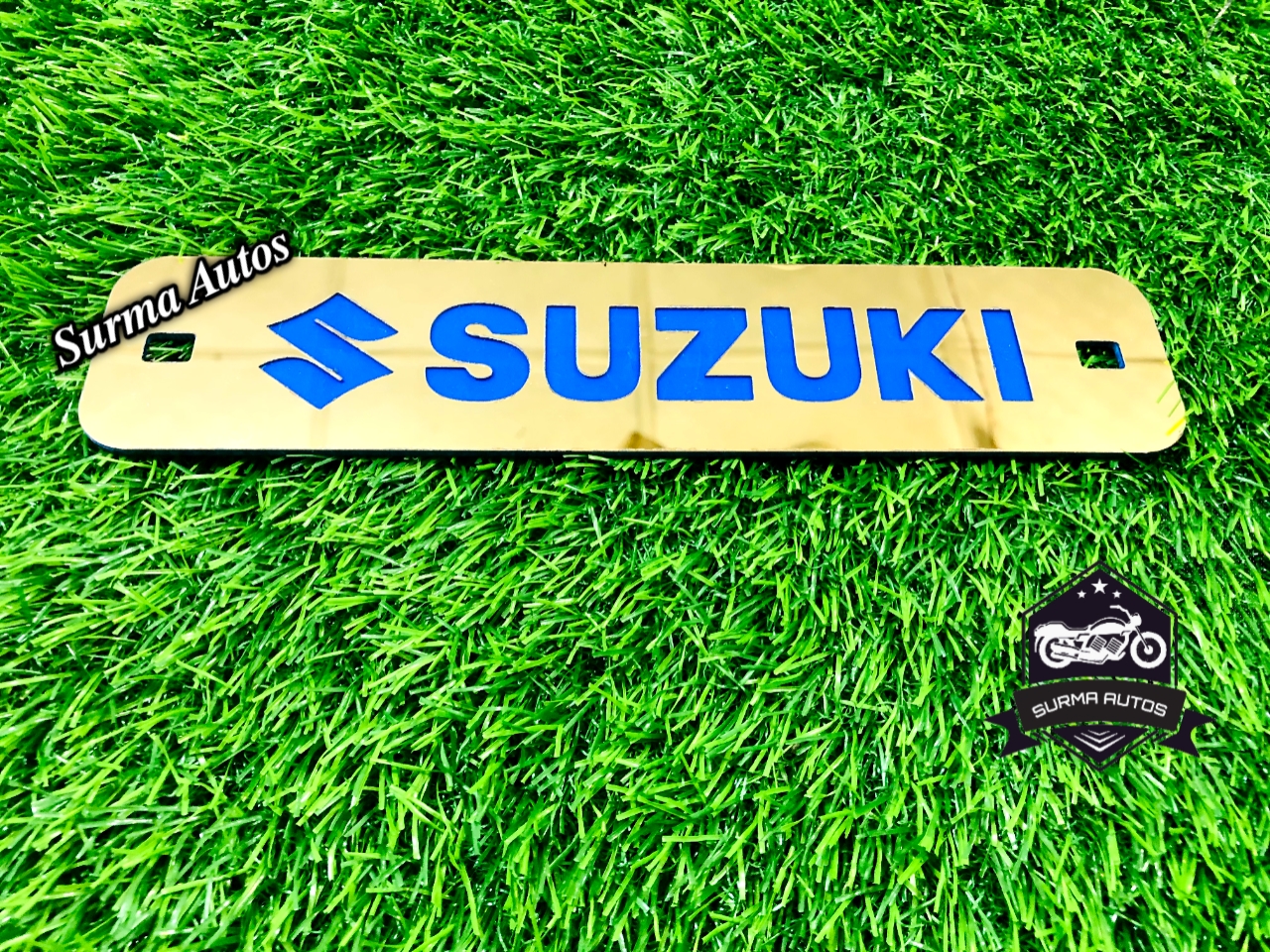 Picture of Gixxer Monotone Motorcycle New Design Name Plate Metal Gold Large Size