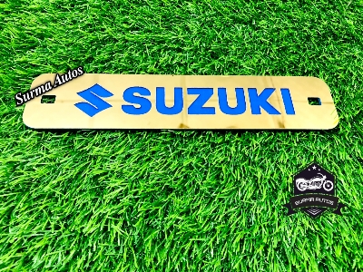 Picture of Gixxer Monotone Motorcycle New Design Name Plate Metal Gold Large Size