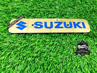 Picture of Gixxer SF Motorcycle New Design Name Plate Metal Gold Large Size