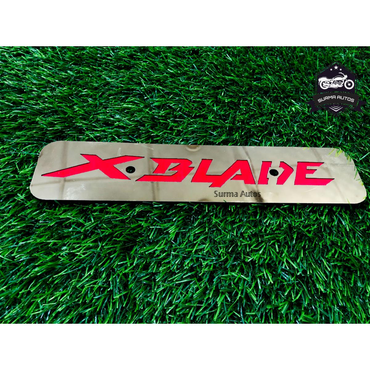 Picture of Honda Xblade Motorcycle New Design Name Plate Metal Gold Large Size