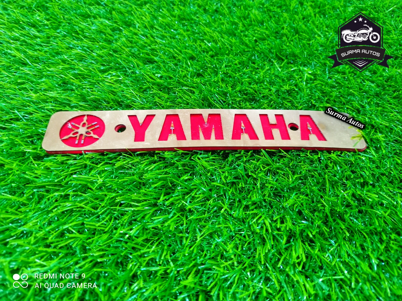 Picture of YAMAHA Motorcycle New Design Name Plate Metal Gold
