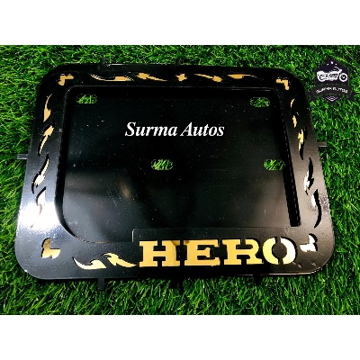 Picture of Hero Motorcycle Number Plate frame Cover / License Plate Cover Metal