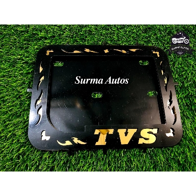 Picture of T.V.S Motorcycle Number Plate frame Cover / License Plate Cover Metal