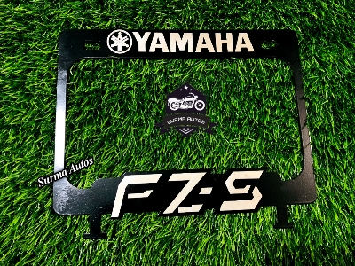 Picture of YAMAHA FZ-S / FZS Motorcycle Number Plate frame Cover / License Plate Cover Metal