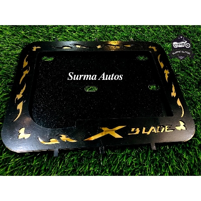 Picture of Honda Xblade Motorcycle Number Plate frame Cover / License Plate Cover Metal
