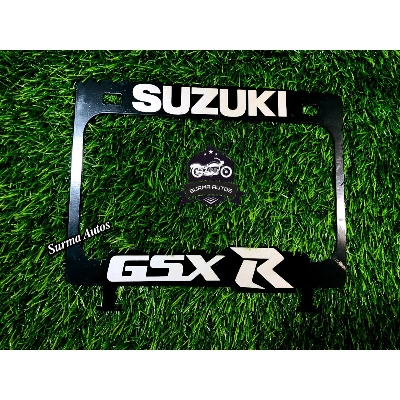 Picture of GSXR / GSX-R Motorcycle Number Plate frame Cover / License Plate Cover Metal