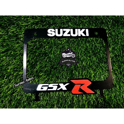 Picture of GSXR / GSX-R Motorcycle Number Plate frame Cover / License Plate Cover Metal