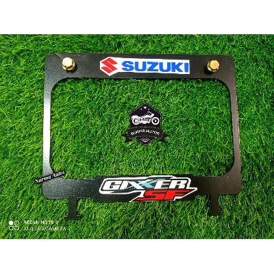Picture of Gixxer SF Motorcycle Number Plate frame Cover / License Plate Cover Metal