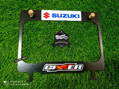 Picture of Gixxer Motorcycle Number Plate frame Cover / License Plate Cover Metal
