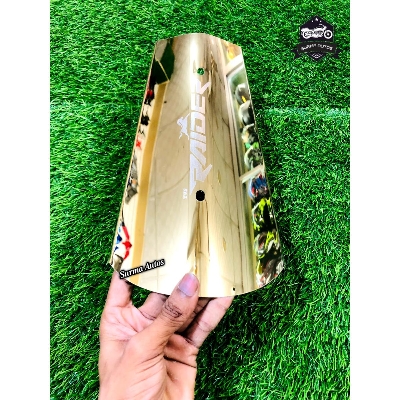 Picture of Raider Motorcycle Silencer Cover Guard / Exhaust Guard Cover Metal Gold
