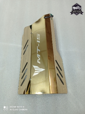 Picture of YAMAHA MT15 Motorcycle Silencer Cover Guard / Exhaust Guard Cover Metal Gold