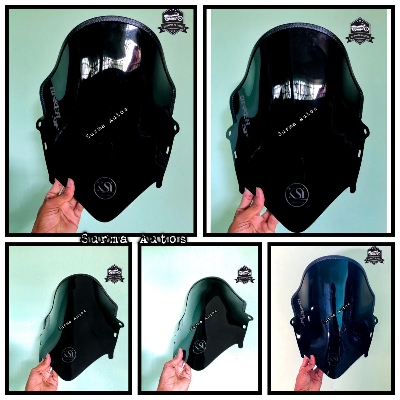 Picture of Motorcycle Windshield Windscreen Visor Compatible for Gixxer SF New Version Rubber System KSI Corsa