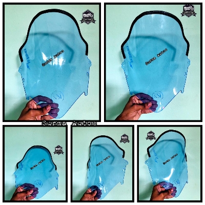 Picture of Motorcycle Windshield Windscreen Visor Compatible for Gixxer SF New Version Rubber System KSI Corsa