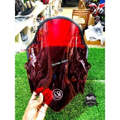 Picture of Motorcycle Windshield Windscreen Visor Compatible for Gixxer SF New Version Rubber System KSI Corsa