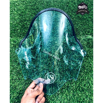 Picture of Motorcycle Windshield Windscreen Visor Compatible for Gixxer SF New Version Rubber System KSI Corsa Mini Size