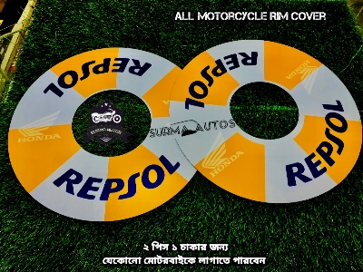 Picture of 2 pcs Rim Wheel Cover Plastic Quality For Repsol Motorcycle